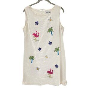 Vintage White Victoria Holley Sleeveless Lined Dress Women's Size 10P